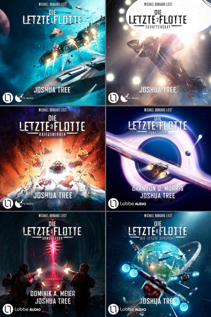 Alle Cover der Hörbuchreihe Die letzte Flotte